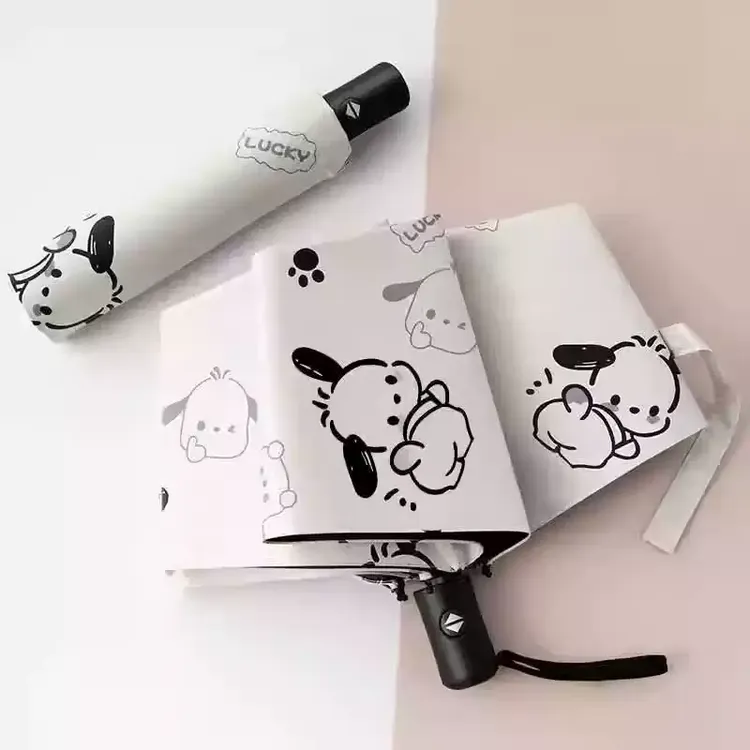 帕恰狗全自动雨伞女晴雨两用折叠遮阳防晒防紫外线太阳伞insch