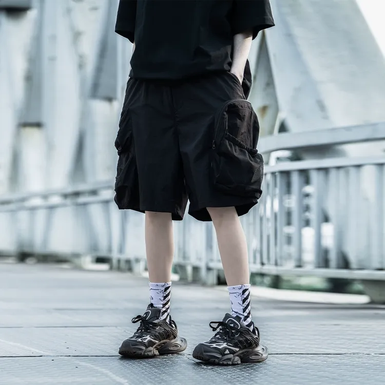 AOGZ国潮牌夏季工装短裤男生2025新款美式高街机能五分裤直筒裤子