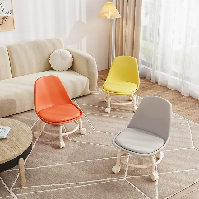 小凳子滑轮矮凳带万向轮学步凳子美缝小椅子网红板凳家用懒人轮滑