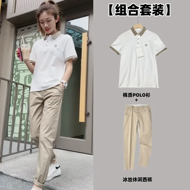 高品质夏季男士套装精品POLO衫休闲西裤两件套简约修身男短袖套装