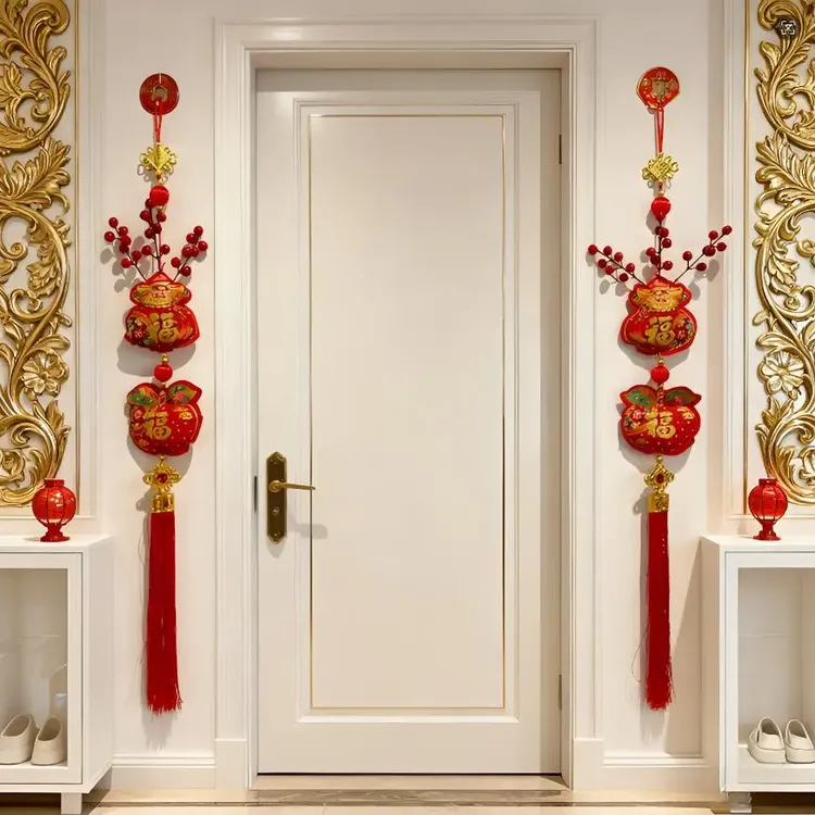 【拍一发二】春节红果插花福袋挂件春节客厅喜庆挂饰装饰车载挂件