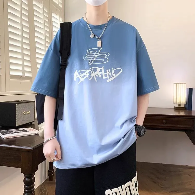 夏季短袖t恤男孩12-15岁初高中学生13宽松上衣服14青少年大童夏装