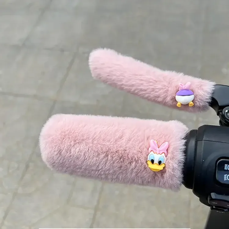 【买一发四】电动车把套冬季车把套加绒加厚通用手把套带卡通小配饰