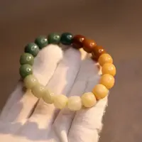 【彩虹糖】菩提根籽多宝渐变菩提根单圈手串菩提子文玩老型珠