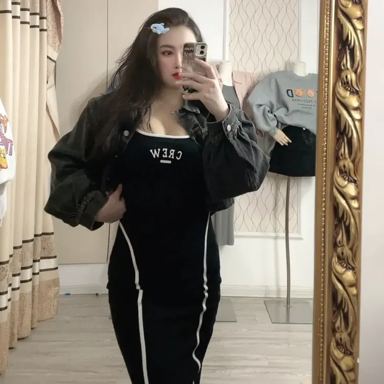 韩国牛仔外套 甜酷辣妹