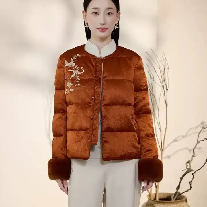 冬季新中式钉珠国风精致设计款女高端外套短款