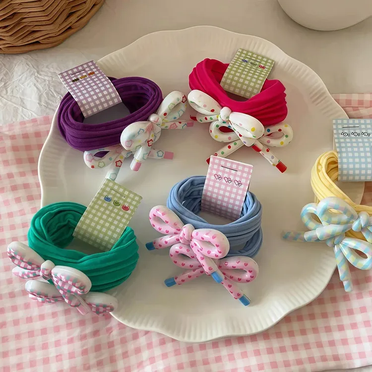 儿童高弹力加粗皮筋小女孩蝴蝶结韩版公主发圈女童高马尾头绳发