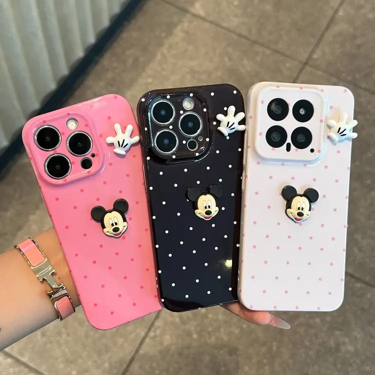 适用立体米奇手掌公仔苹果16iPhone菲林手机壳华为vivo小米15oppo