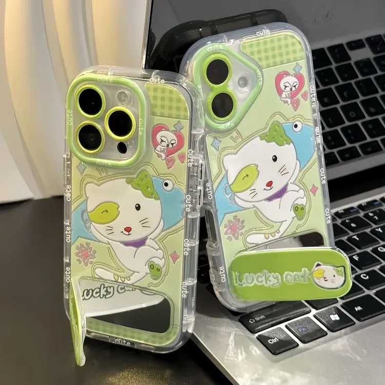 鲷鱼烧小怪猫支架适用苹果16promax手机壳iPhone小米vivoppo华为p