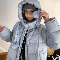 【绒雪秘境】韩系新国标95白鸭绒球球帽加厚设计感保暖面包服外套