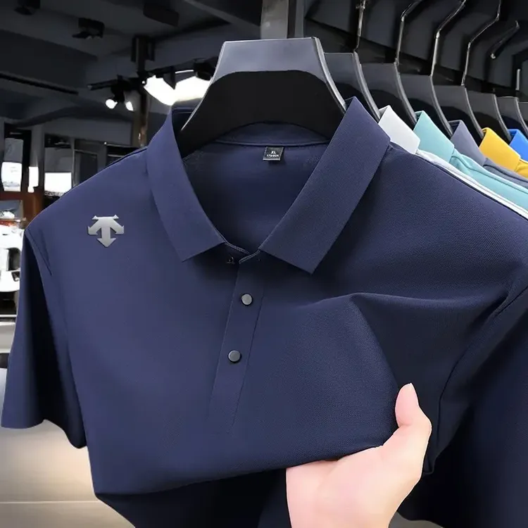 迪桑短袖男夏季Polo衫2025新品户外透气无痕休闲凉感宽松薄款男装