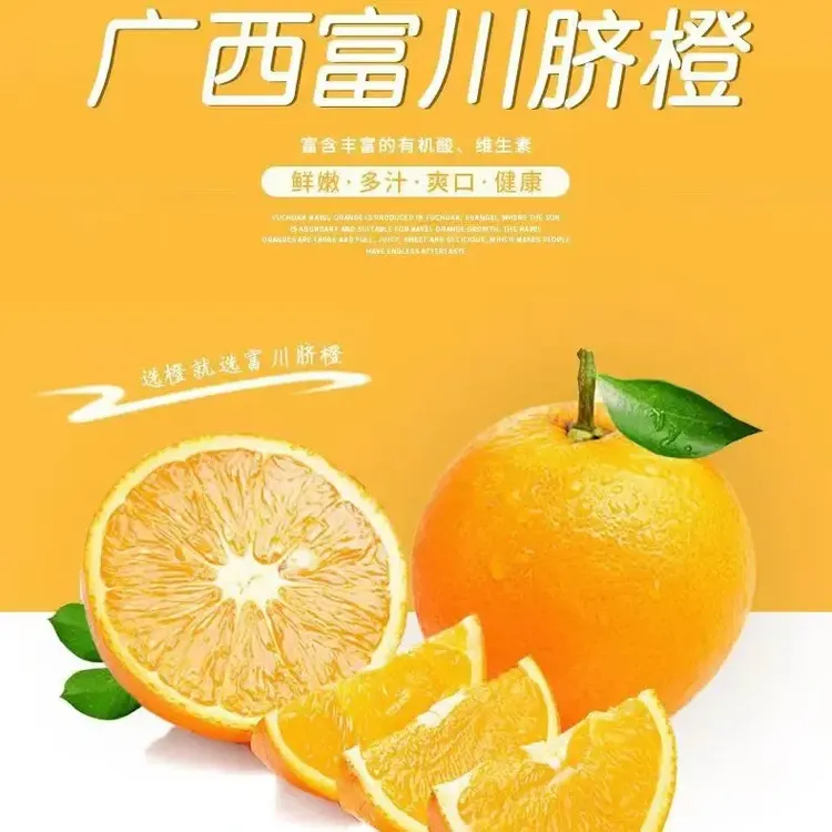 正宗富川脐橙新鲜现摘现发果园直发脐橙10斤装两广包邮