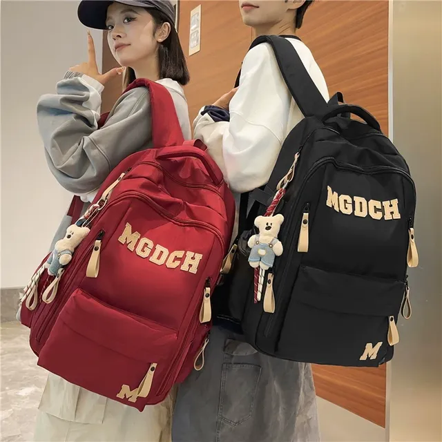 书包男大学生韩版高中学生背包女初中生大容量旅行出游电脑双肩包