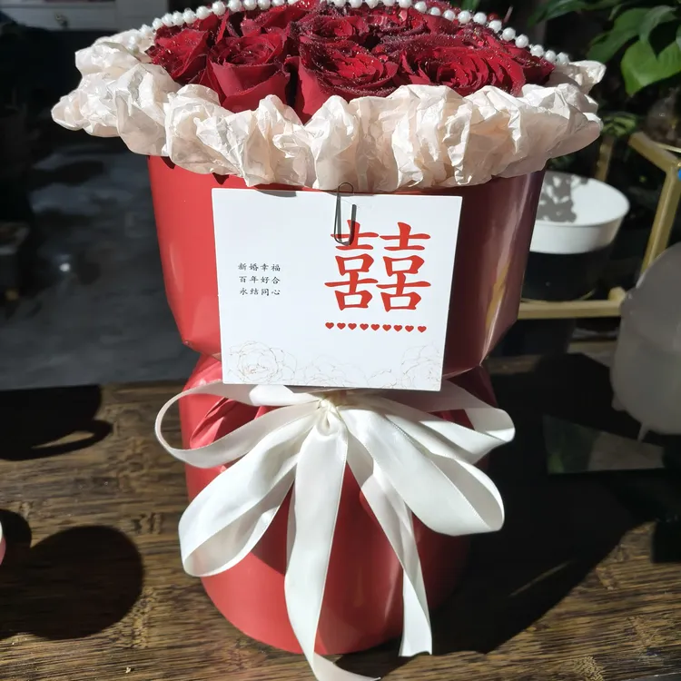 小香风永生花束成品告白浪漫礼物送女友