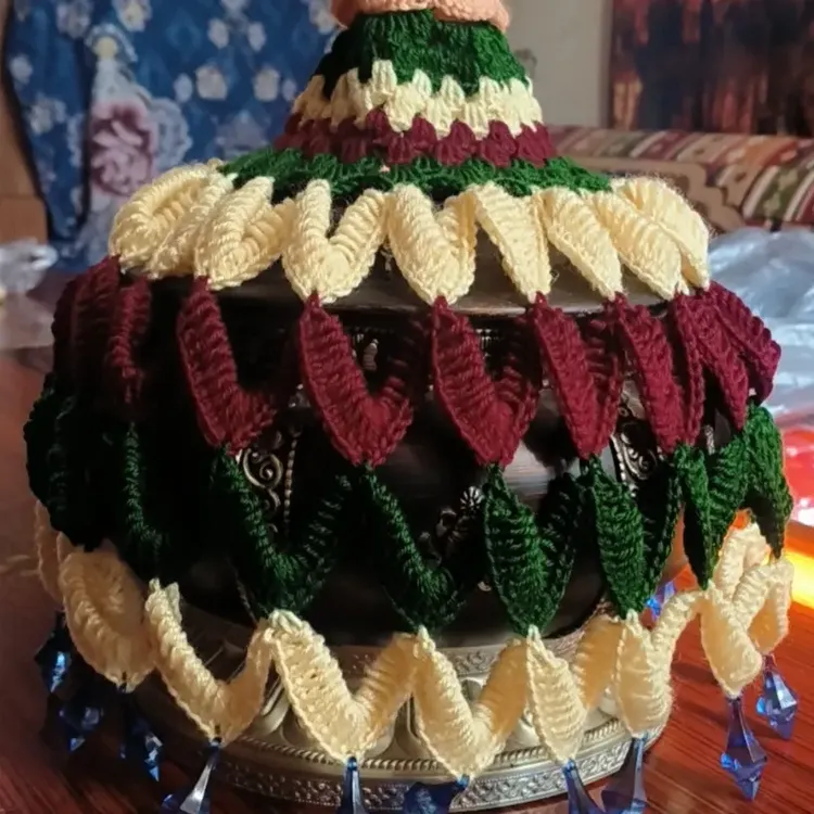 毛线钩织草莓蛋糕收纳盒手工材料包自制礼物