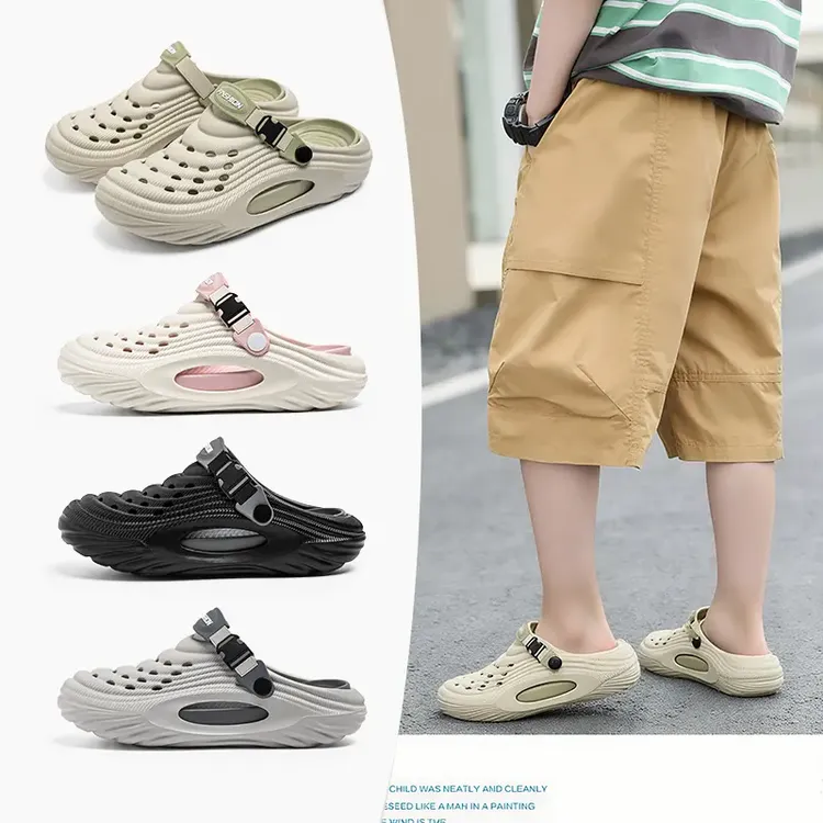 亲子款儿童凉拖夏季外穿厚底防滑EVA不臭脚透气亲子拖鞋洞洞鞋