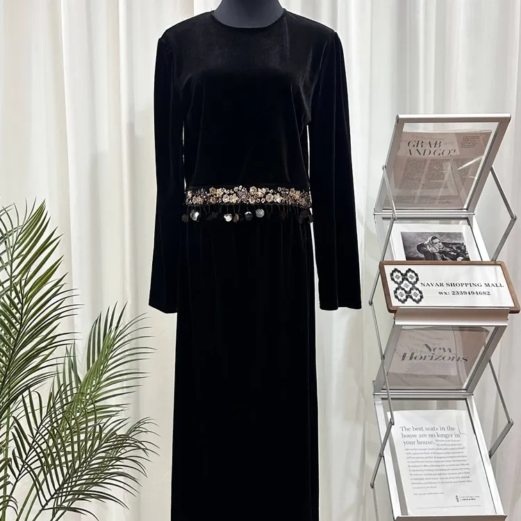 高级感丝绒流苏亮片拼接上衣半身裙两件套女秋冬气质名媛时尚套装