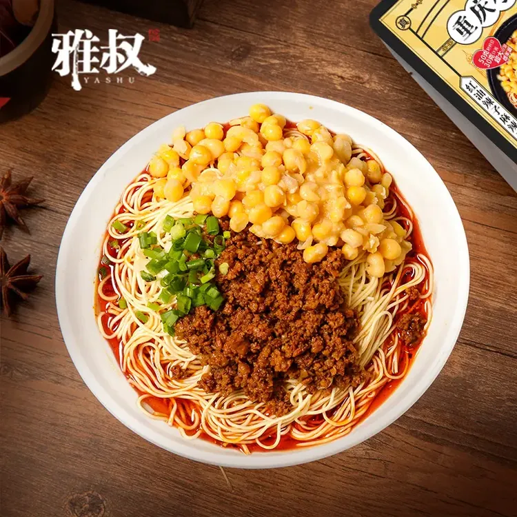 雅叔重庆豌杂小面拌面主食速食/袋浓郁麻辣鲜香挂面劲道正宗
