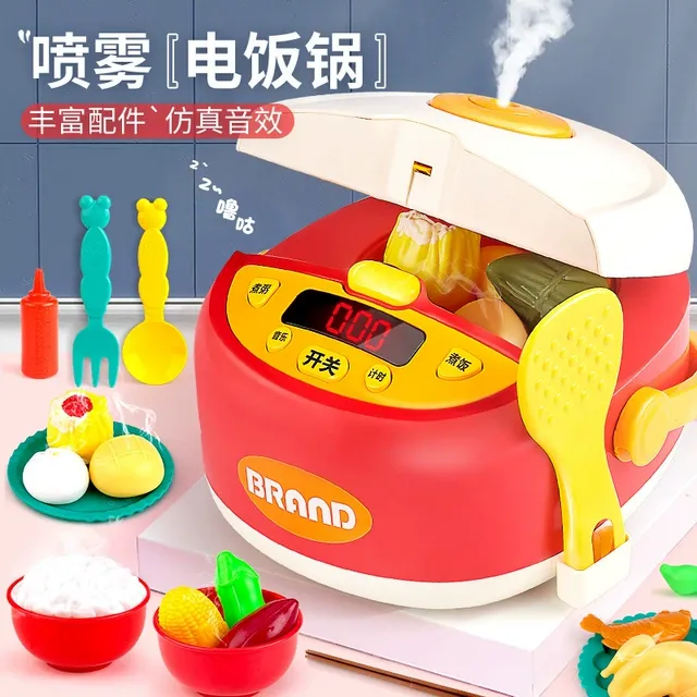 儿童厨房烧饭过家家玩具宝宝做饭电磁炉仿真炒菜益智女孩电饭锅
