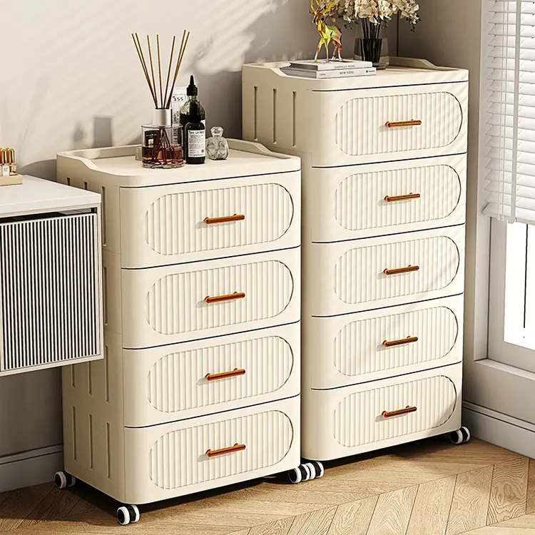 百年正和多层抽屉收纳柜子家用零食储物柜客厅夹缝柜床头柜五斗柜