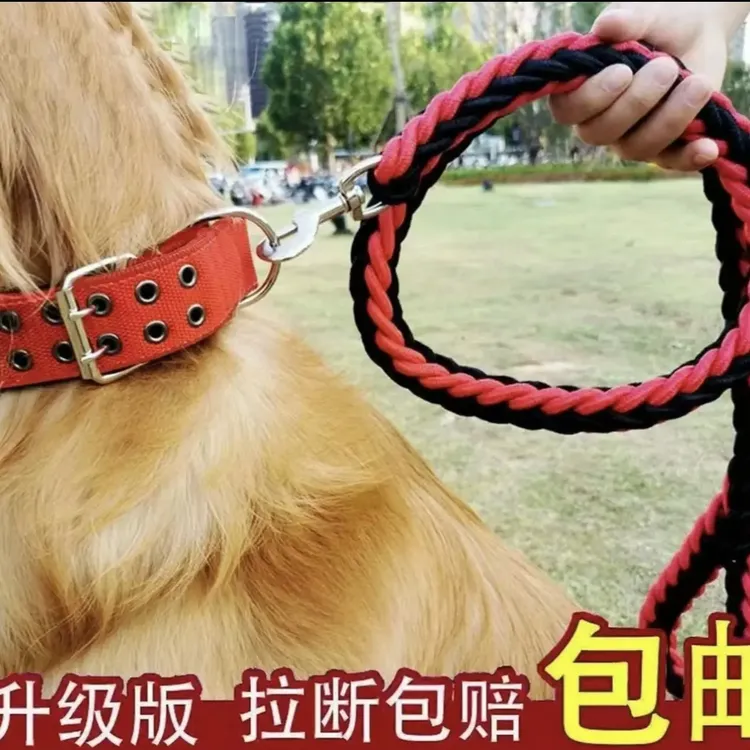 大中型犬狗狗牵引绳加粗耐用适合金毛萨摩耶阿拉斯加遛狗绳子
