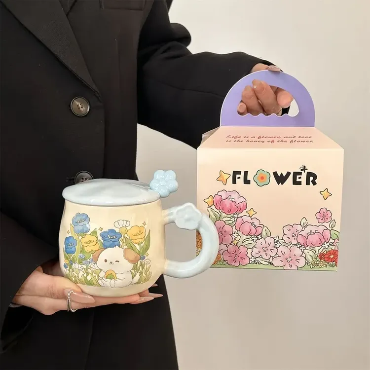 少女心高颜值生日礼物水杯可爱男女朋友情侣姐妹意义礼品陶瓷杯LQ