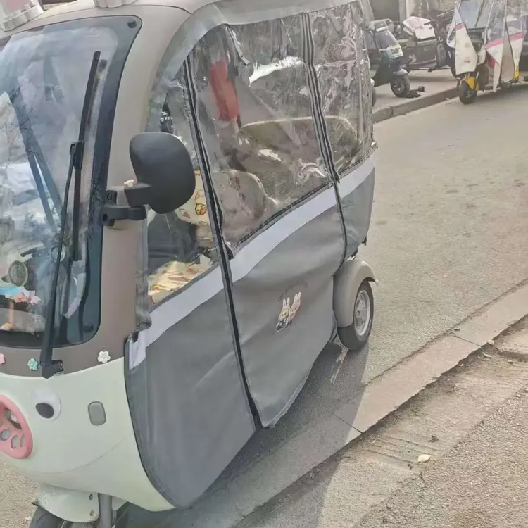 爱玛乐淘电动三轮车一体加厚全封闭车棚篷四季通用防雨防晒