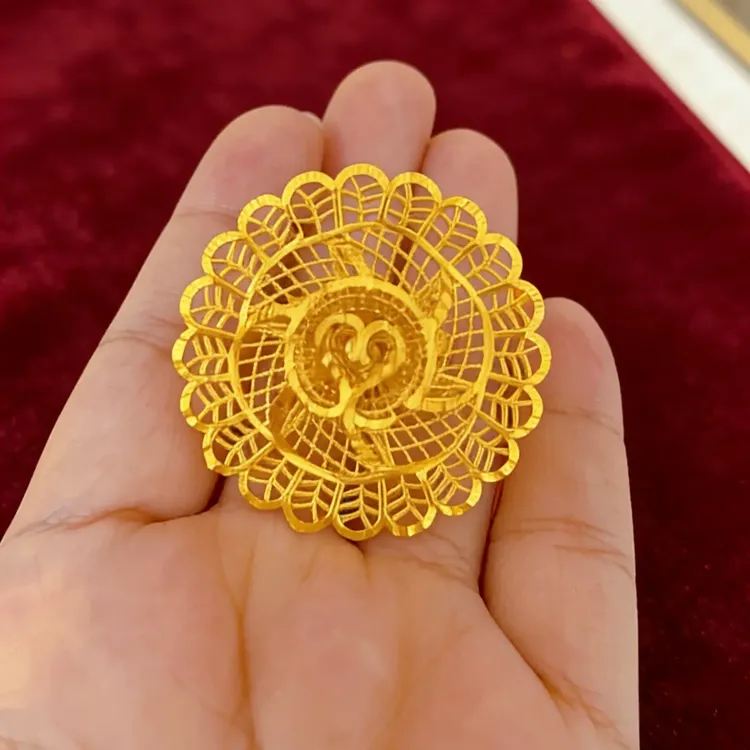 铜合金亚克力戒指 铜合金戒指 金色时尚复古欧美风戒指个性百搭