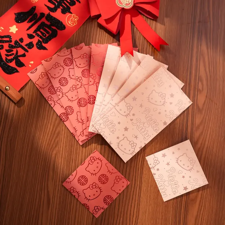 30个装年年有钱新年烫金红包可爱少女心2025春节过年压岁包利是封