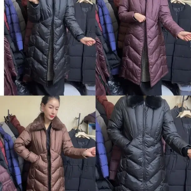 女装新款长款毛领25266