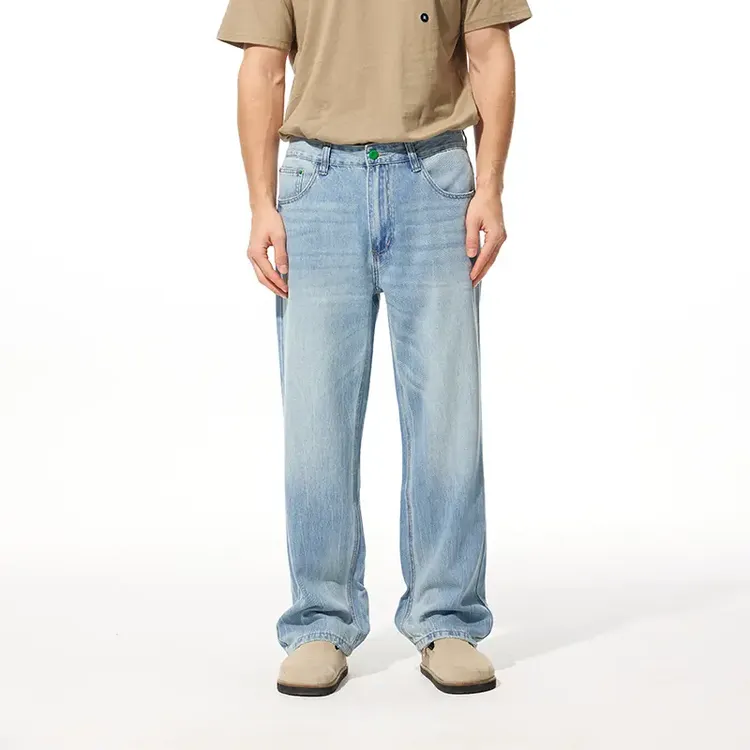 牛仔裤2025夏季新款凉感美式百搭水洗莱赛尔柔顺亲肤休闲直筒长裤