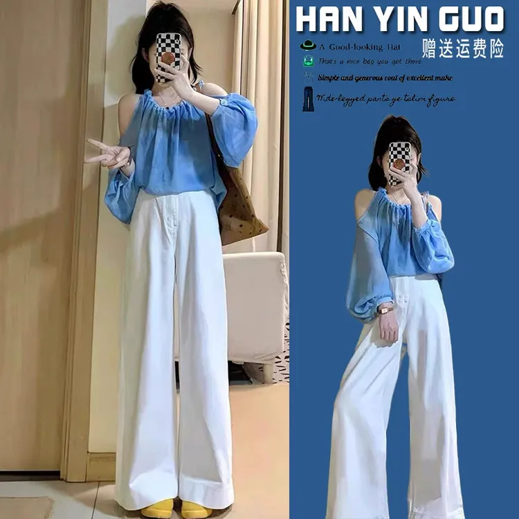 小个子夏装多巴胺搭配一整套高级感冷淡系轻熟减龄时尚炸街两件套