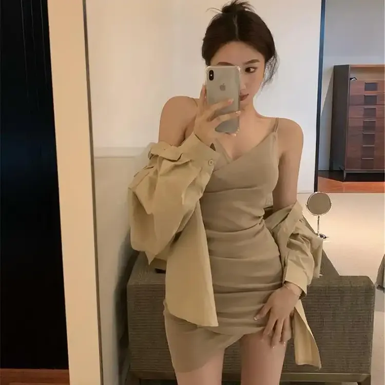 微胖显瘦连衣裙女夏装胖mm纯欲性感御姐轻熟风气质辣妹穿搭吊带裙