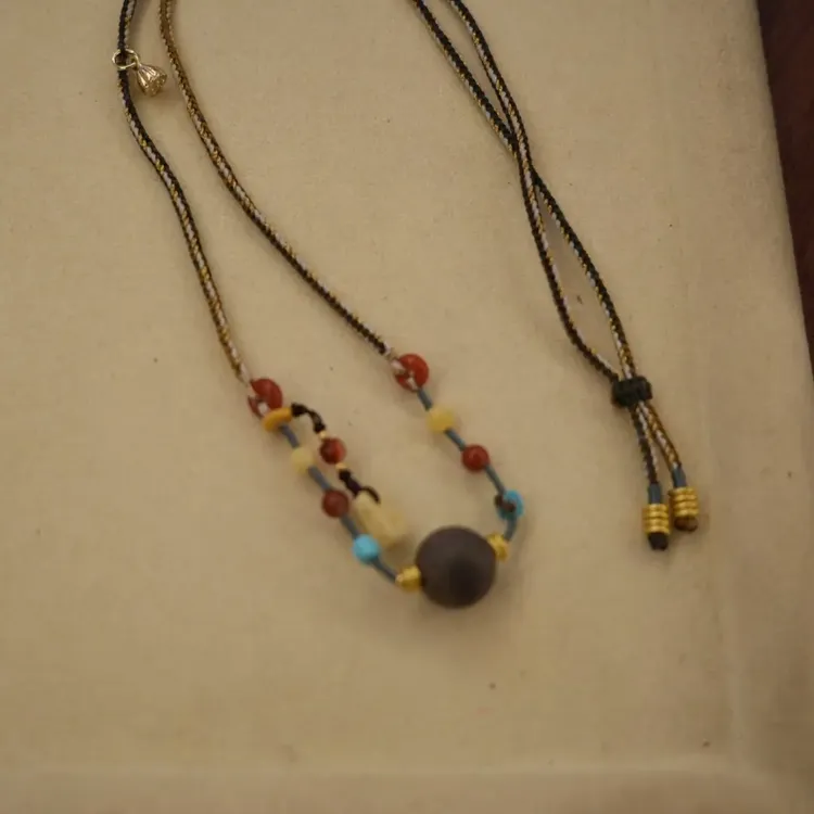 非金属木质项链 手编项链可调节男女通用手工