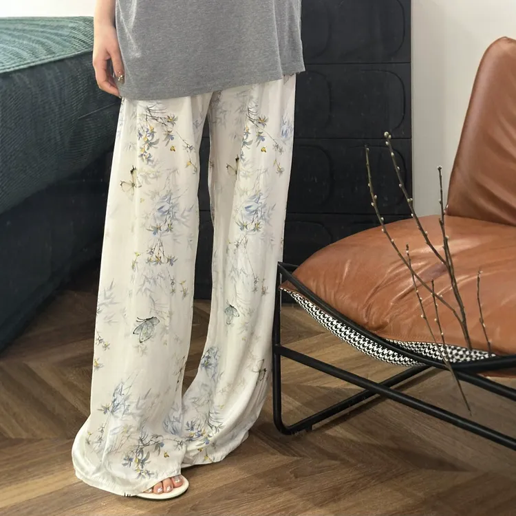 蝴蝶裤子女春夏遛弯裤薄款冰丝裤山本裤宽松慵懒复古可外穿休闲裤