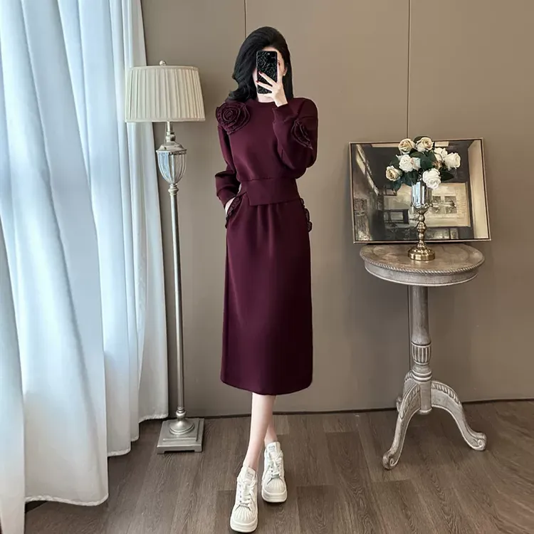 开春减龄一整套穿搭时尚洋气欧货休闲运动卫衣半身裙子两件套装女