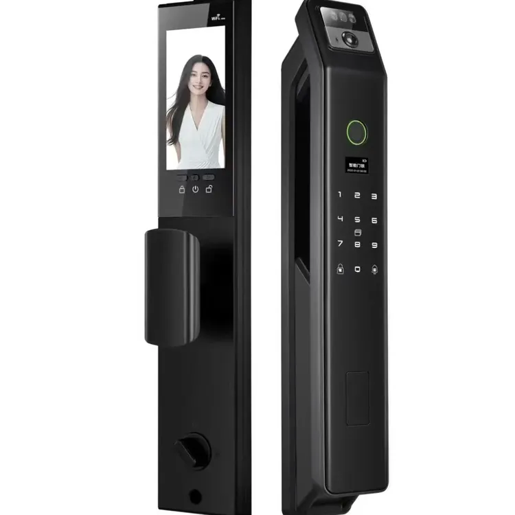 掌静脉3D人脸识别远程可视家用防盗指纹智能门锁