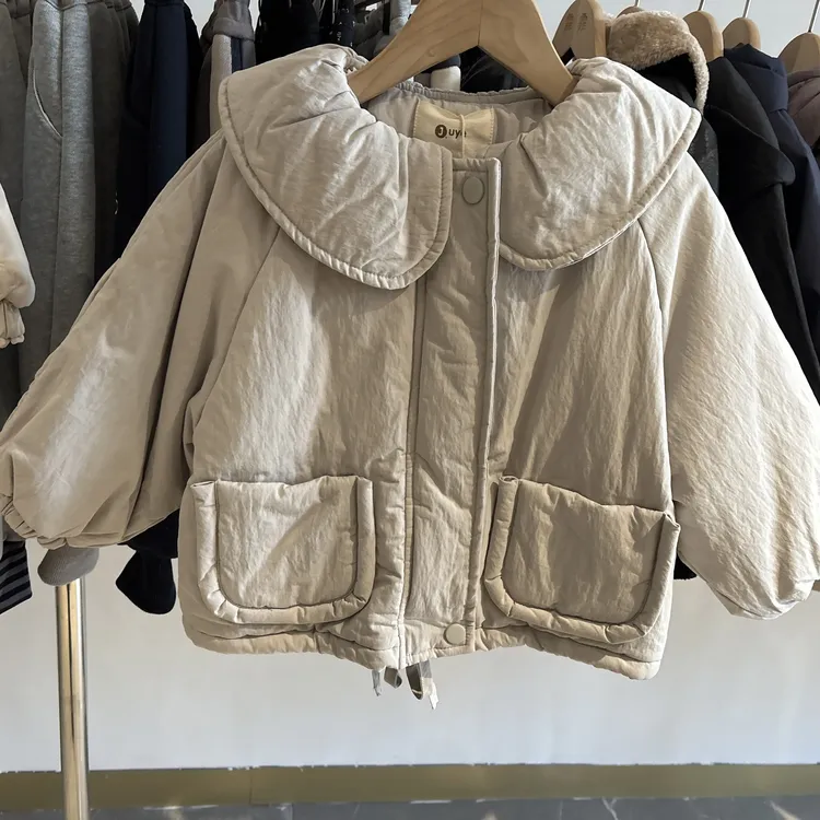 女童加厚连帽加绒冬季保暖韩系风棉服外套