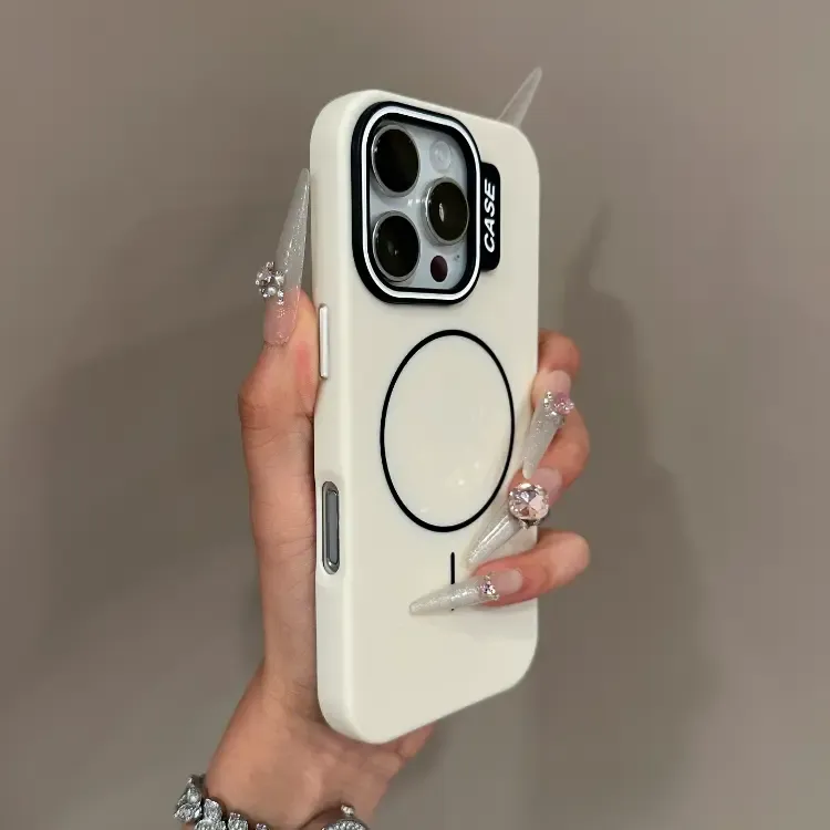 适用苹果16promax肤感细圈磁吸手机壳网红iPhone15/14创意时尚软3