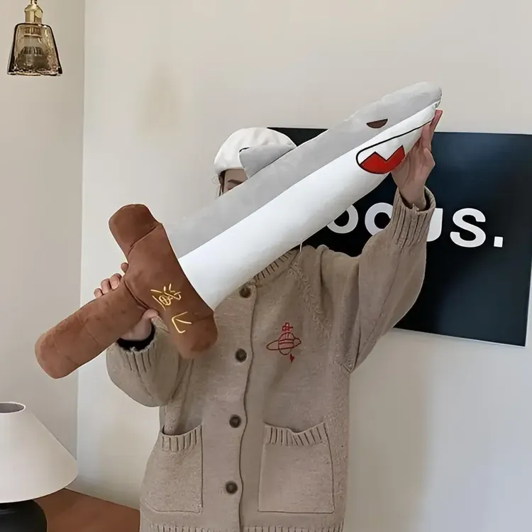 可爱玩偶搞怪礼品大号宝剑鲨匕玩具鲨臂抱枕搞怪谐音玩偶玩具礼品