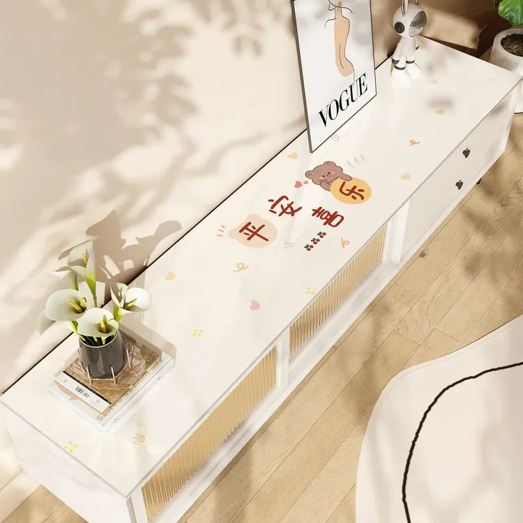 电视柜桌垫长条桌布轻奢高级感裁剪PVC玄关餐边柜鞋柜台面保护垫