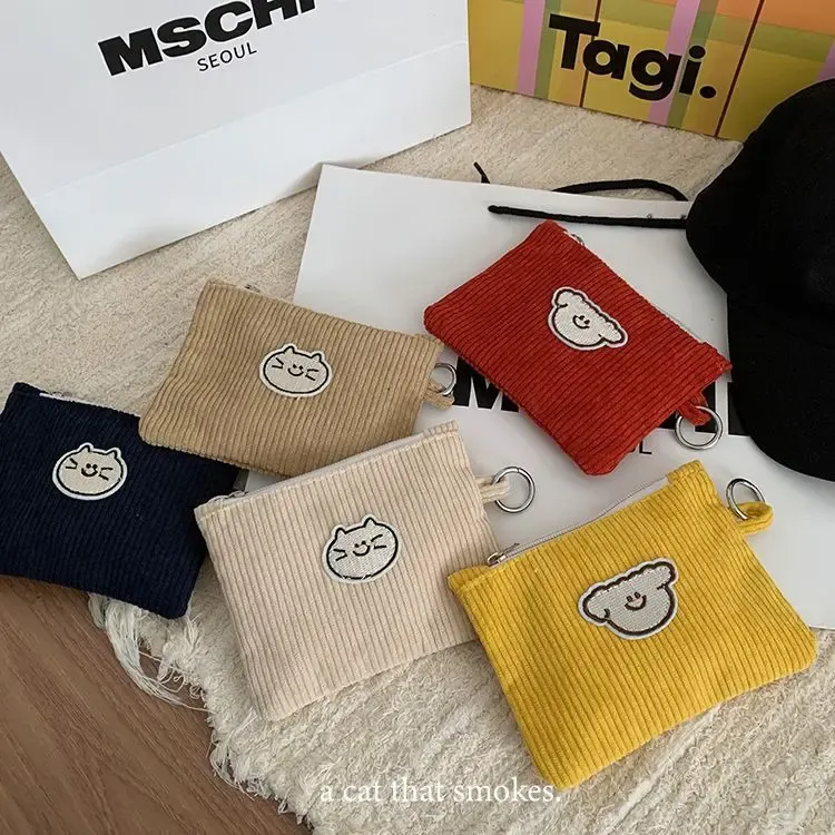 小众简约可爱随身带零钱包收纳化妆耳机口红卡包小包包包挂件钥匙