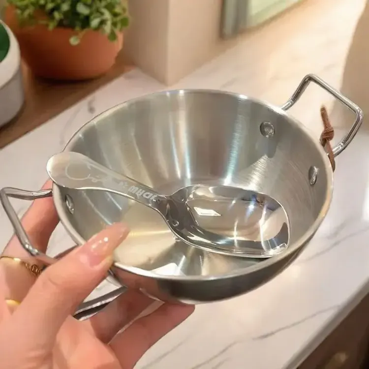 卡皮巴拉双耳碗水果燕麦沙拉料理泡面碗高颜值可爱卡皮巴拉大头勺