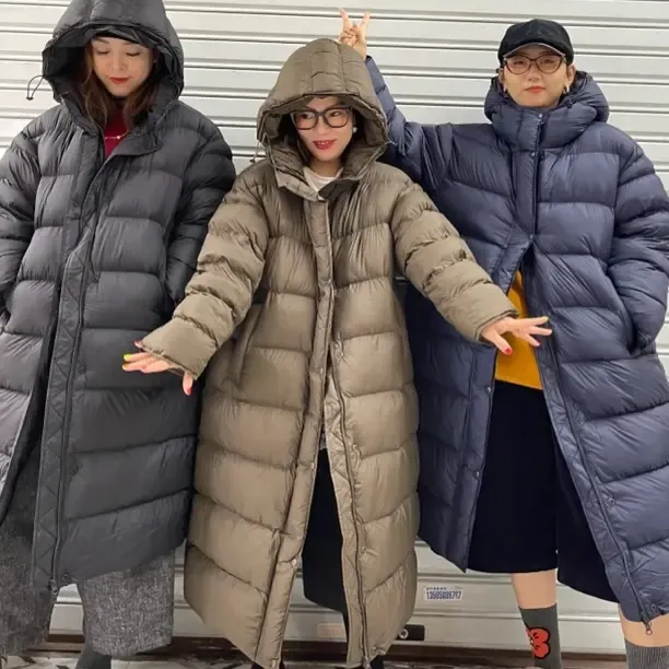 长款羽绒服女2025冬季新款超长过膝加厚白鸭绒显瘦极寒保暖外套