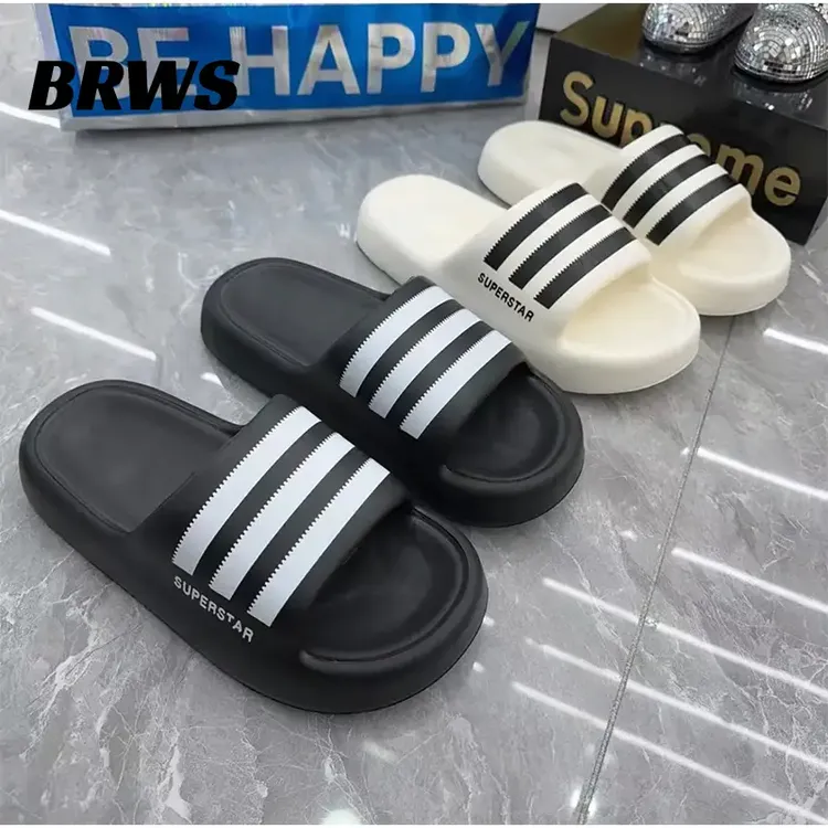 经典三道杆厚底拖鞋女款情侣夏季运动休闲ins时尚外穿一字拖鞋男