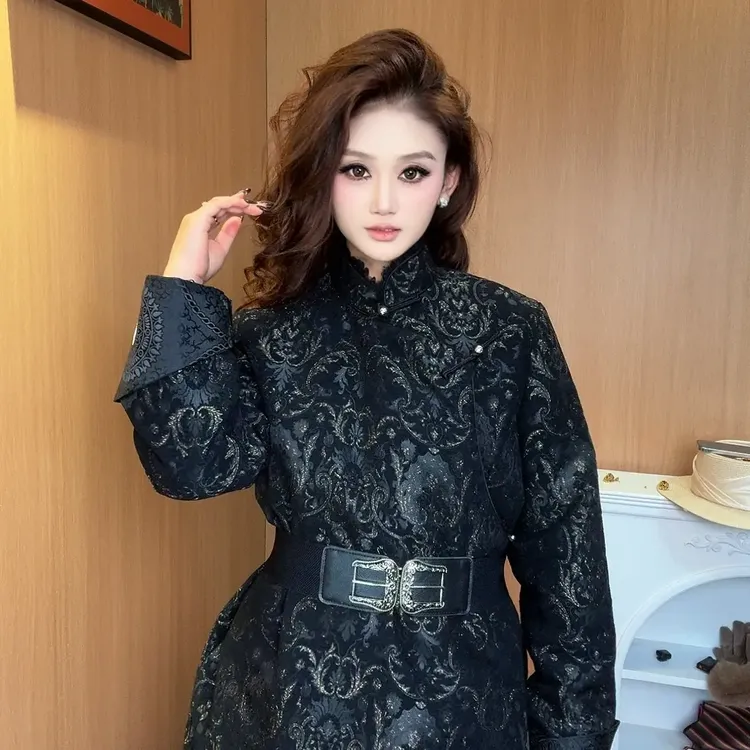 冬季加厚款民族风精致外套【送腰带】