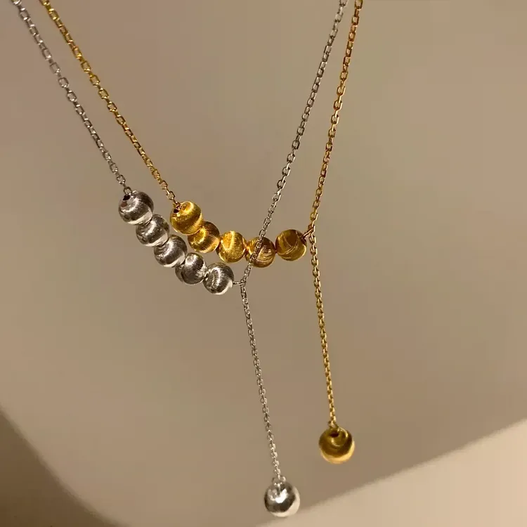 合金吊坠 气质轻奢时尚小众百搭简约经典金色精致不掉色项链吊坠