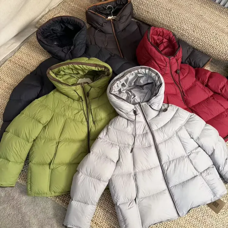 8532-连帽拉链90鸭绒长袖厚款羽绒服百搭保暖冬季运动