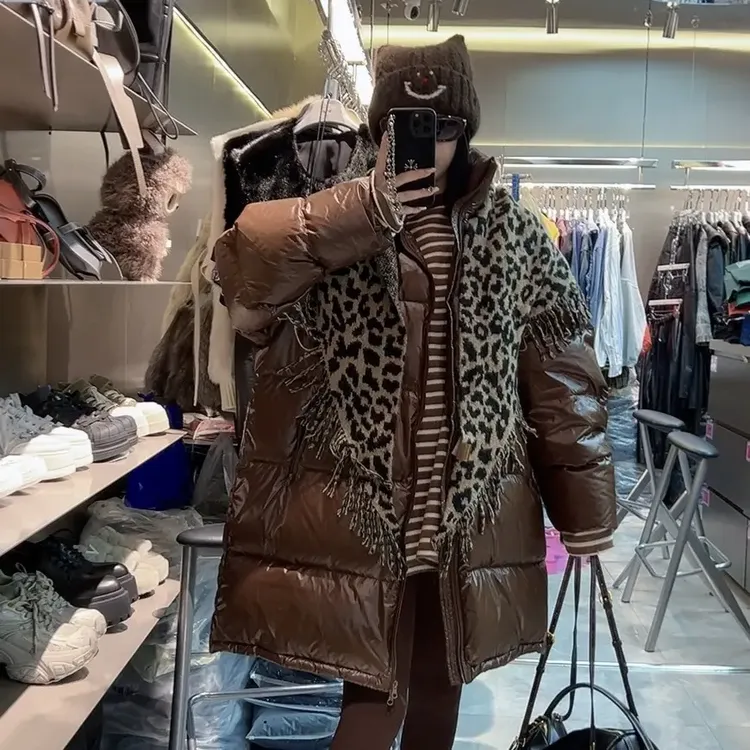 五色中长款加厚外套