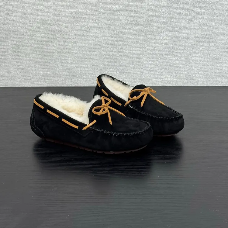 （东莞胖哥胖嫂）豆豆鞋秋冬平跟休闲风保暖圆头低帮乐福鞋韩版棉鞋